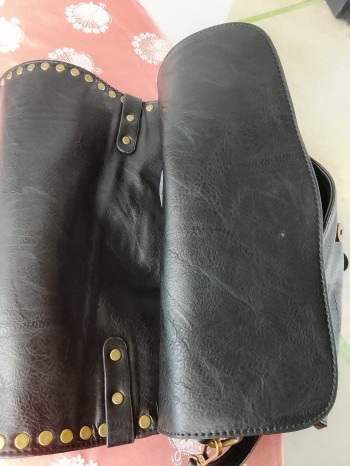 Borsa nera in pelle vera