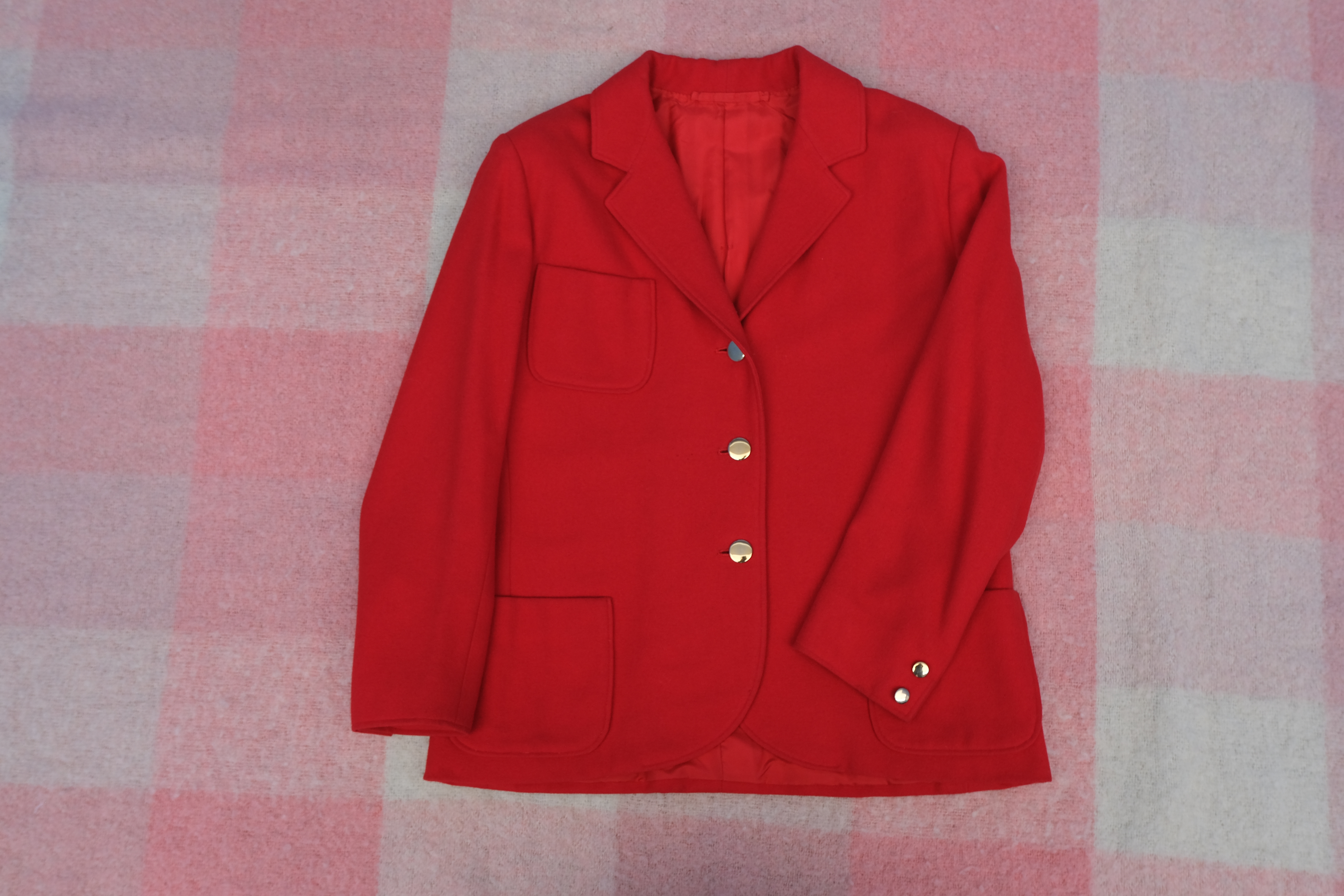 Giacca in panno rossa
