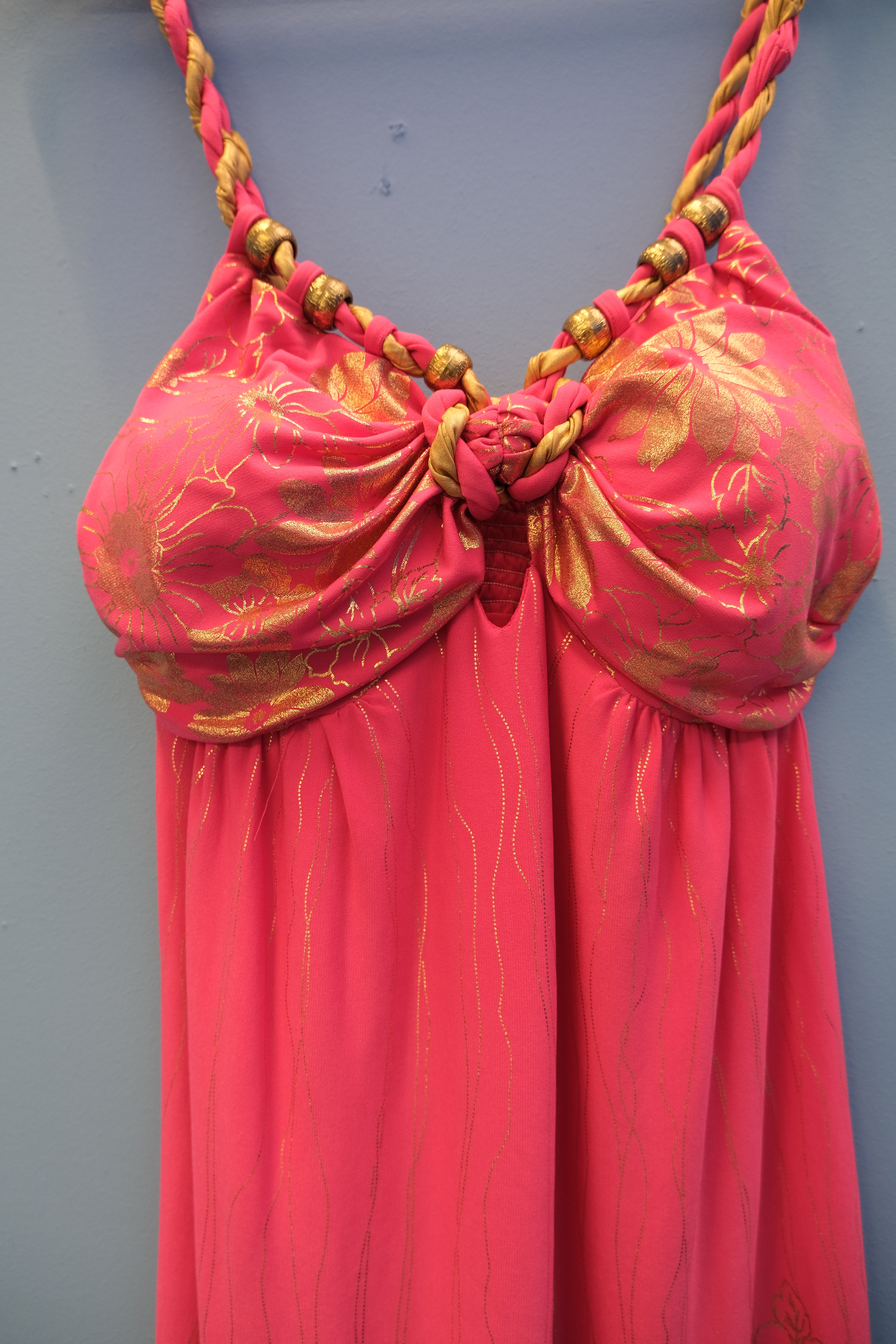 Prendisole stampato oro